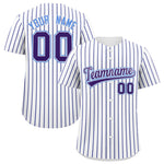 Custom White Powder Blue Tricolor Stripe Fashion Baseball Jersey | BuyFootballJersey