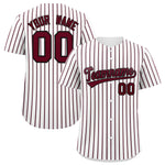 Custom White Black Tricolor Stripe Fashion Baseball Jersey | BuyFootballJersey