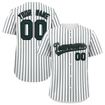 Custom White Black Tricolor Stripe Fashion Baseball Jersey | BuyFootballJersey