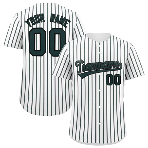 Custom White Black Tricolor Stripe Fashion Baseball Jersey | BuyFootballJersey