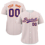 Custom White Purple Tricolor Stripe Fashion Baseball Jersey | BuyFootballJersey