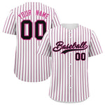 Custom White Black Tricolor Stripe Fashion Baseball Jersey | BuyFootballJersey