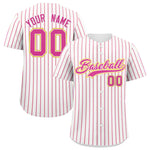 Custom White Gold Tricolor Stripe Fashion Baseball Jersey | BuyFootballJersey