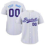 Custom White Powder Blue Tricolor Stripe Fashion Baseball Jersey | BuyFootballJersey