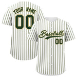 Custom White Khaki Tricolor Stripe Fashion Baseball Jersey | BuyFootballJersey