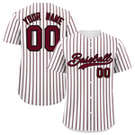 Custom White Black Tricolor Stripe Fashion Baseball Jersey | BuyFootballJersey