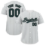 Custom White Black Tricolor Stripe Fashion Baseball Jersey | BuyFootballJersey
