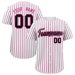 Custom White Black Tricolor Stripe Fashion Baseball Jersey | BuyFootballJersey