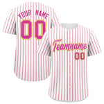 Custom White Gold Tricolor Stripe Fashion Baseball Jersey | BuyFootballJersey