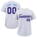 Custom White Powder Blue Tricolor Stripe Fashion Baseball Jersey | BuyFootballJersey