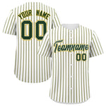 Custom White Gold Tricolor Stripe Fashion Baseball Jersey | BuyFootballJersey