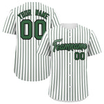 Custom White Black Tricolor Stripe Fashion Baseball Jersey | BuyFootballJersey