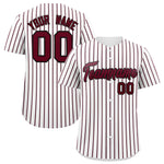 Custom White Black Tricolor Stripe Fashion Baseball Jersey | BuyFootballJersey