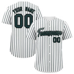 Custom White Black Tricolor Stripe Fashion Baseball Jersey | BuyFootballJersey