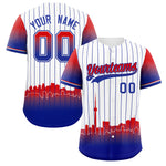 Custom White Toronto City Silhouette Baseball Jersey | BuyFootballJersey