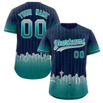 Custom Navy Seattle City Silhouette Baseball Jersey | BuyFootballJersey