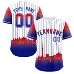 Custom White Toronto City Silhouette Baseball Jersey | BuyFootballJersey
