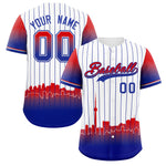 Custom White Toronto City Silhouette Baseball Jersey | BuyFootballJersey