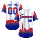 Custom White Toronto City Silhouette Baseball Jersey | BuyFootballJersey