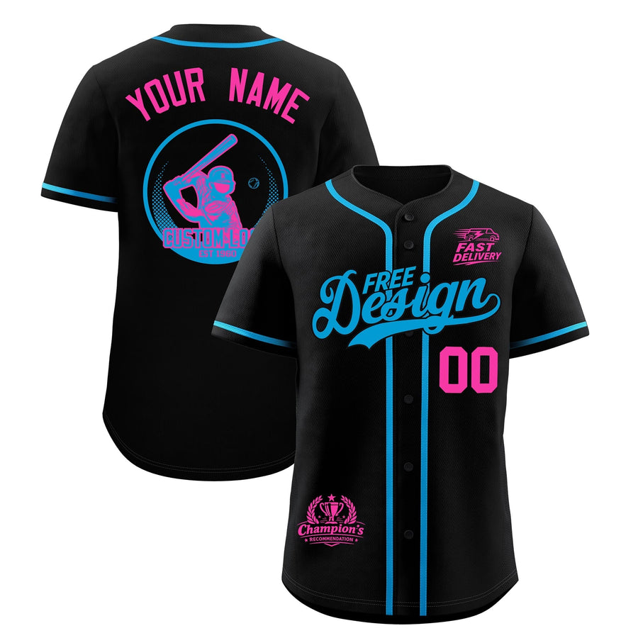 Custom Black Blue Classic Style Baseball Jersey Stitched Sports Uniform Personalized For Teams | BuyFootballJersey