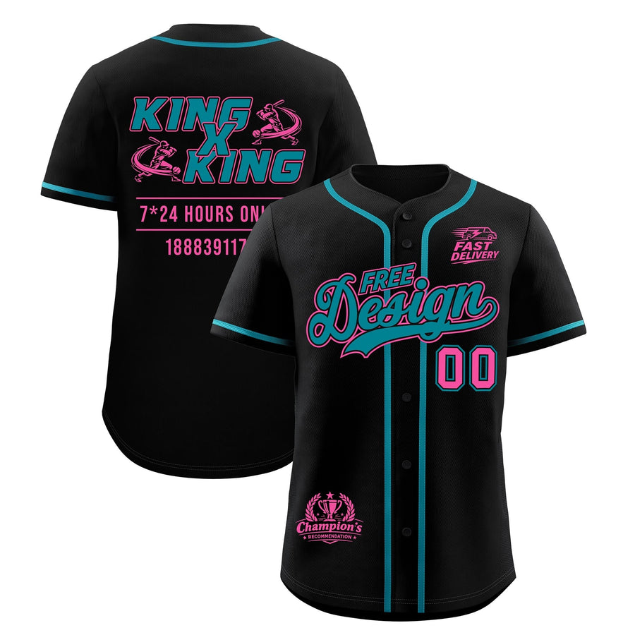 Custom Black Teal Classic Style Baseball Jersey Stitched Sports Uniform Personalized For Teams | BuyFootballJersey