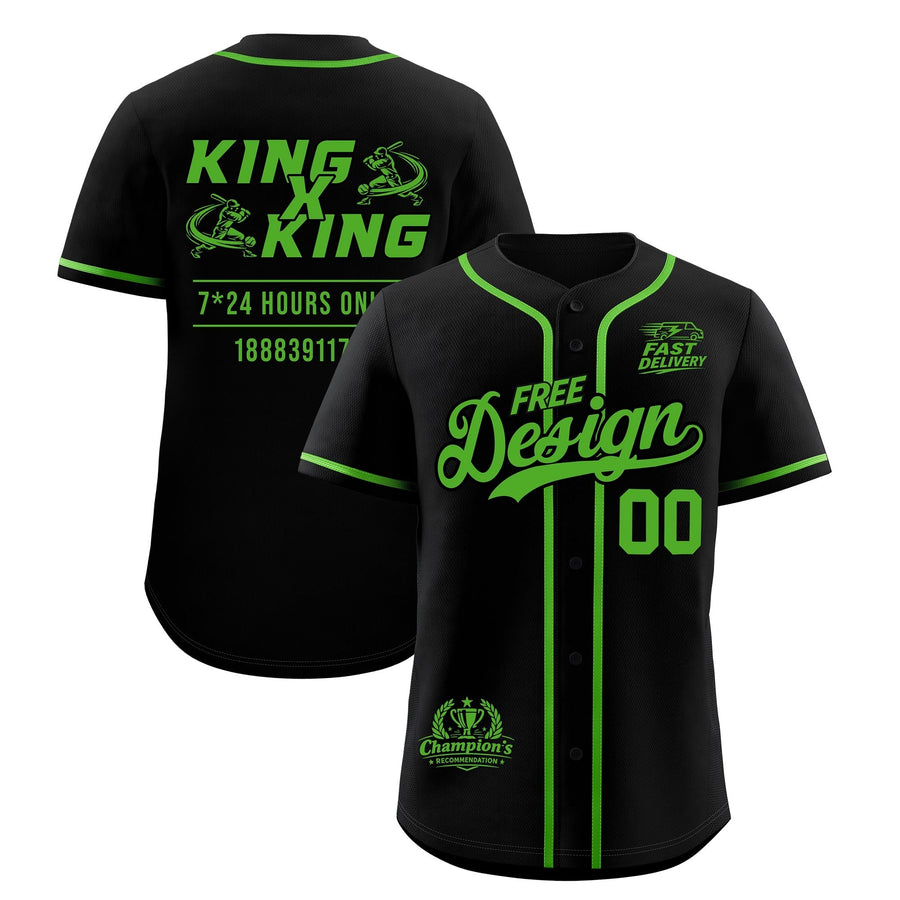 Custom Black Light Green Classic Style Baseball Jersey Stitched Sports Uniform Personalized For Teams | BuyFootballJersey