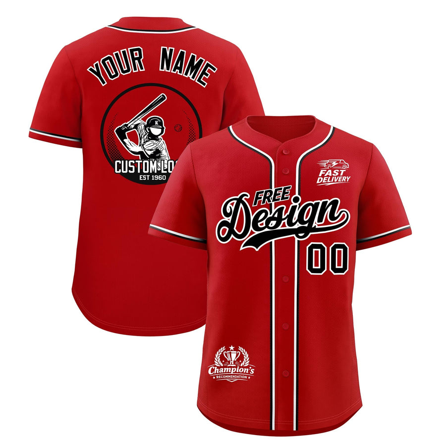 Custom Red Black White Classic Style Baseball Jersey Stitched Sports Uniform Personalized For Teams | BuyFootballJersey