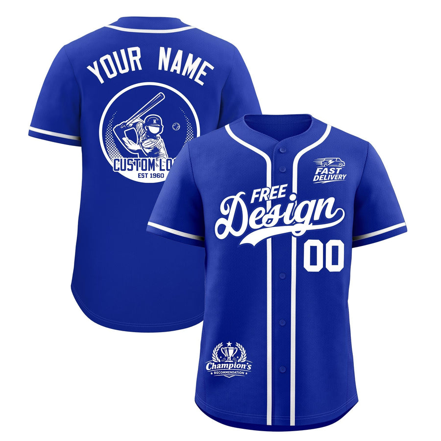 Custom Royal White Classic Style Baseball Jersey Stitched Sports Uniform Personalized For Teams | BuyFootballJersey