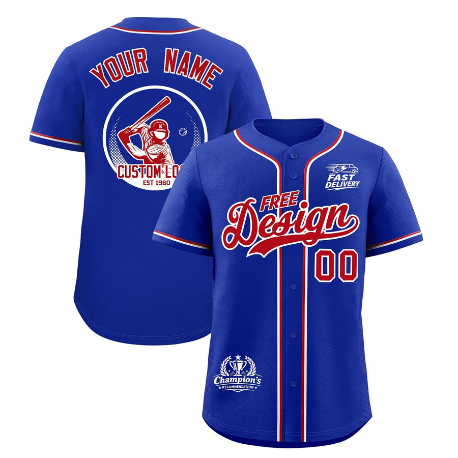 Custom Royal Red White Classic Style Baseball Jersey Stitched Sports Uniform Personalized For Teams | BuyFootballJersey