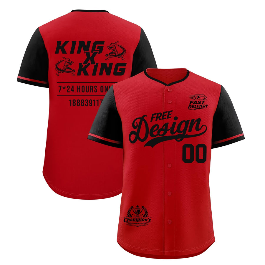 Custom Red Black Classic Style Baseball Jersey Stitched Sports Uniform Personalized For Teams | BuyFootballJersey