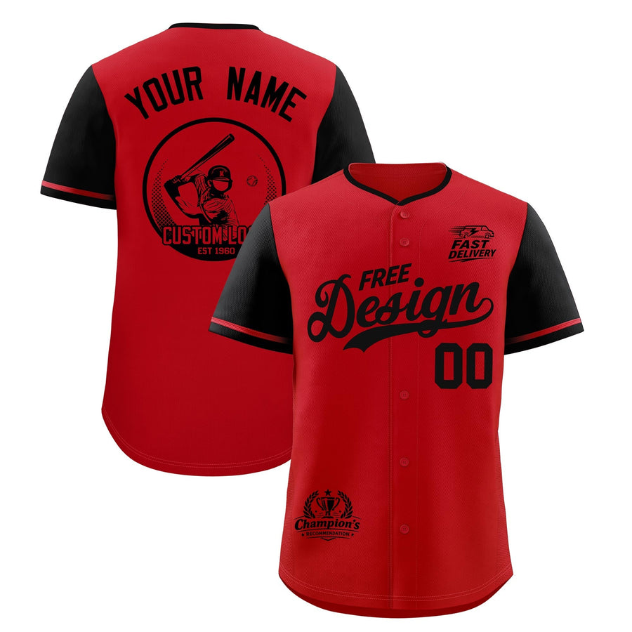 Custom Red Black Classic Style Baseball Jersey Stitched Sports Uniform Personalized For Teams | BuyFootballJersey