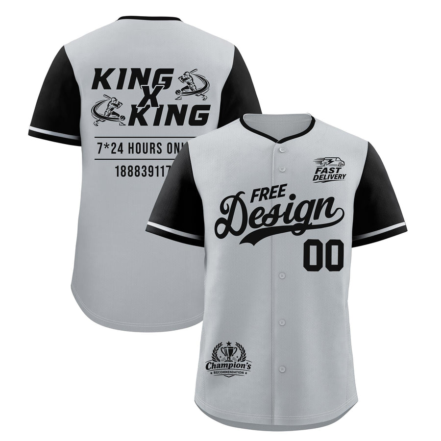 Custom Gray Black Classic Style Baseball Jersey Stitched Sports Uniform Personalized For Teams | BuyFootballJersey