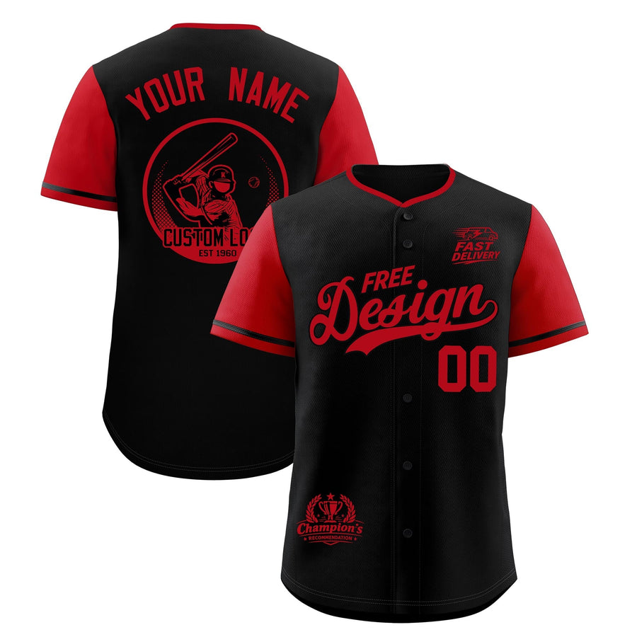 Custom Black Red Classic Style Baseball Jersey Stitched Sports Uniform Personalized For Teams | BuyFootballJersey