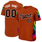 Custom Texas Orange Graffiti Pattern Personalized Multicolored Flames Print Baseball Jersey | BuyFootballJersey