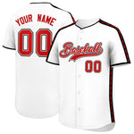 Custom White Black Color Block Personalized Side Dotted Line Baseball Jersey | BuyFootballJersey