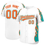 Custom White Aqua Side Flame Outline Pattern Sports Uniform Basetball Jersey | BuyFootballJersey