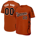 Custom Texas Orange Black Side Flame Outline Pattern Sports Uniform Basetball Jersey | BuyFootballJersey