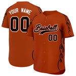 Custom Texas Orange Black Side Flame Outline Pattern Sports Uniform Basetball Jersey | BuyFootballJersey