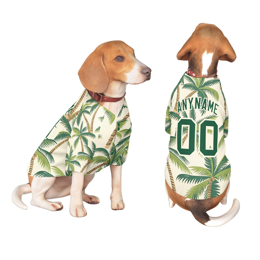 Custom Royal Blue White Hawaiian Style Graffiti Pattern Dog Jersey | BuyFootballJersey