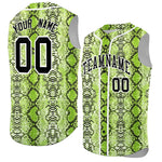 Custom White Snakeskin Pattern Sleeveless Baseball Jersey | BuyFootballJersey