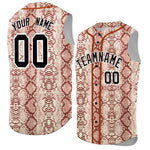 Custom Texas Orange Snakeskin Pattern Sleeveless Baseball Jersey | BuyFootballJersey