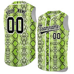 Custom White Snakeskin Pattern Sleeveless Baseball Jersey | BuyFootballJersey
