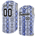 Custom Royal Snakeskin Pattern Sleeveless Baseball Jersey | BuyFootballJersey