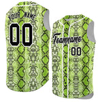 Custom White Snakeskin Pattern Sleeveless Baseball Jersey | BuyFootballJersey