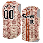 Custom Texas Orange Snakeskin Pattern Sleeveless Baseball Jersey | BuyFootballJersey