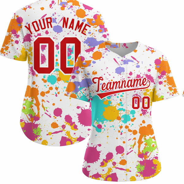 Custom White Graffiti Fashion Baseball Jersey For Women | BuyFootballJersey