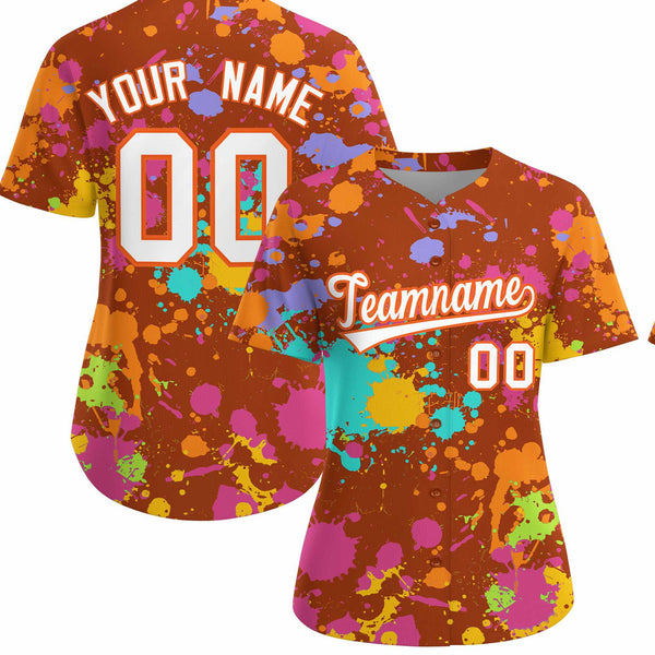 Custom Texas Orange Graffiti Fashion Baseball Jersey For Women | BuyFootballJersey