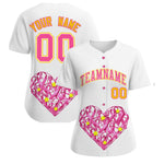 Custom White Pink Breast Cancer Awareness Month Pink Ribbon Baseball Jersey for Women | BuyFootballJersey