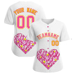 Custom White Pink Breast Cancer Awareness Month Pink Ribbon Baseball Jersey for Women | BuyFootballJersey
