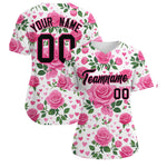 Custom White Black Breast Cancer Awareness Month Pink Ribbon Baseball Jersey for Women | BuyFootballJersey